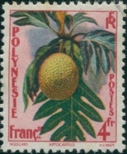 French Polynesia 1959 Sc#192,SG18 4f Tropical Fruit artocarpus FU