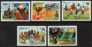 Lesotho Sc #291-295 Used