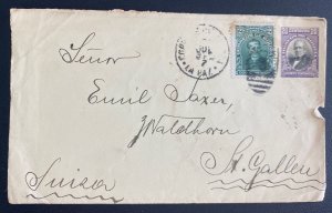 1907 La Paz Bolivia Postal Stationery Cover To St Gallen Switzerland