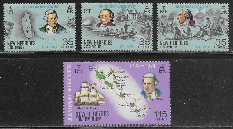 New Hebrides - British Scott #'s 189 - 192 MNH