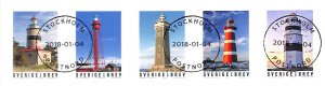 Sweden Scott 2815 luxury cancels used booklet lighthouses