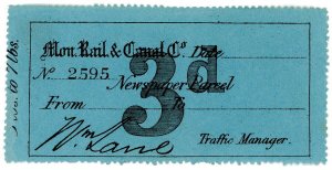 (I.B) Monmouthshire Railway & Canal Company : Newspaper Parcel 3d