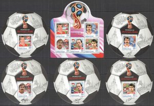 Wc02 2016 Football World Cup Russia 2018 Sport !!! 1Kb+5Bl Mnh