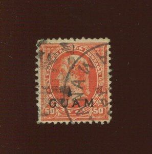 GUAM  11a  Overprint Used Stamp  with Round Date Cancel (Bx 2072)