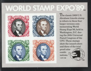 ALLY'S STAMPS US Scott #2433 90c World Stamp Expo '89 S/S Mint, LH F/VF [F-17a]