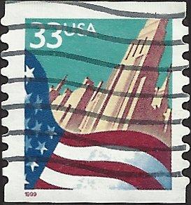 # 3281c USED FLAG AND CITY SMALL DATE