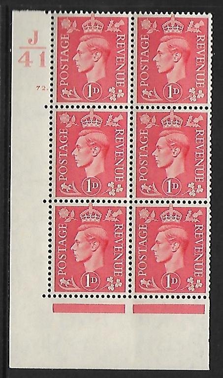 1d Pale scarlet J41 72 Dot perf 5(E/I) UNMOUNTED MINT