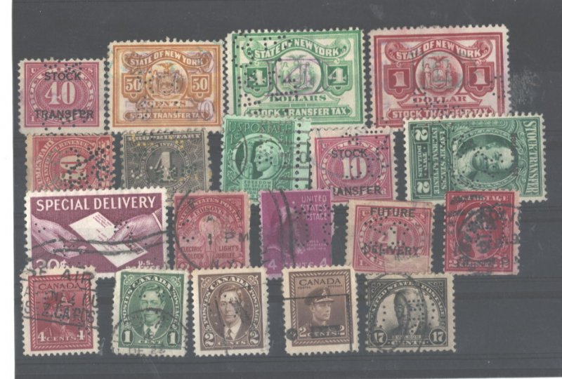 WORLDWIDE PERFINS OF BACK OF THE BOOK STAMPS(ANY OF THEM =$4.00)