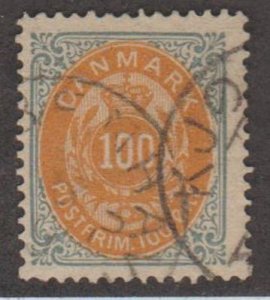 Denmark Scott #34 Stamp - Used Single