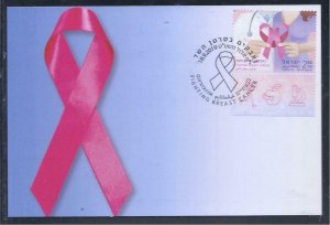 ISRAEL 2019 FIGHTING BREAST CANCER  STAMP MAXIMUM CARD