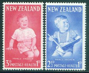 New Zealand Scott B65-6 1963 Prince Andrew set MH* 