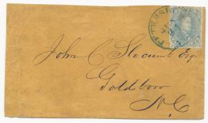 CSA Scott #4 Stone 2 on Cover Blue Petersburg VA CDS June 24, 1862