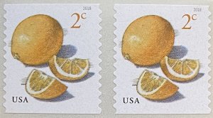 US: set of 2 x  2C LEMON (2018) - MNH