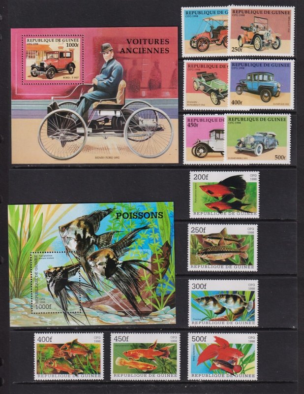 Guinea - Antique Autos, Fish, Monkeys, Beetles