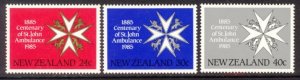 New Zealand Sc# 815-7 MNH St. John Ambulance Centenary