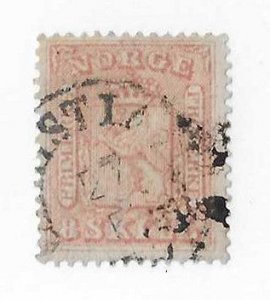 Norway Sc #9 8sk  red violet  used VF