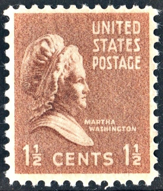 SC#805 1½¢ Martha Washington (1938) MNH