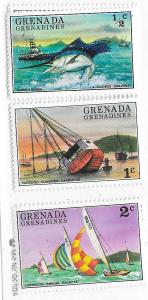 Grenada Grenadines #153-155  Ships  (MNH) CV$0.75