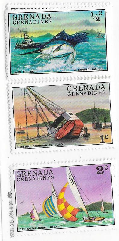 Grenada Grenadines #153-155  Ships  (MNH) CV$0.75