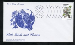 US 1976 State: Mississippi Mockingbird Magnolia UA 1st Franklin SC FDC