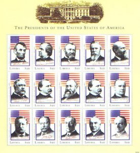 Presidents US #16-30,  S/S 15, LIBE09011