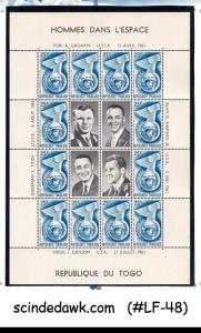 TOGO - 1961 SPACE EXPLORATION - SET OF 4-SHEETLETS MNH