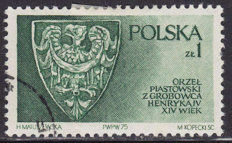 Poland 2132 Piast Family Crest 1zł 1975