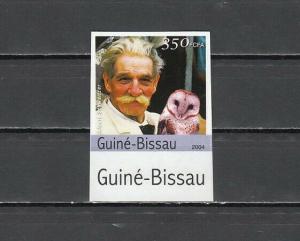 Guinea Bissau, 2004 issue. A. Schweitzer & Owl, IMPERF value from set.