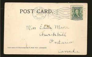 USA SC#300 on PM 1907 Port Huron MICH Postcard Used