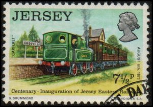 Jersey 87 - Used - 7 1/2p Carteret Locomotive, 1898 (1973) (cv $0.55)