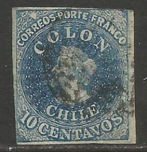 CHILE COLUMBUS 5 VFU SCARCE  N395