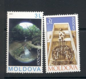 Moldova #376/#415  (2000-01 Europa issues) VFMNH CV $3.50