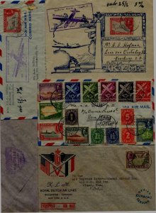 Curacao 5 airmail covers 1934-48