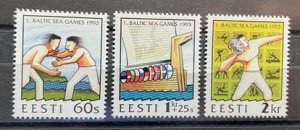 (1227) ESTONIA 1993 : Sc# 241-243 FIRST BALTIC SEA GAMES - MNH VF