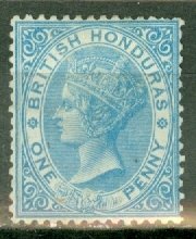 JS: British Honduras 1 unused no gum cV $72.50