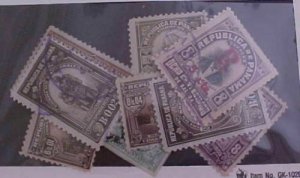 PANAMA STAMPS 8 DIFF. #5/J4 cat.$44.00 USED