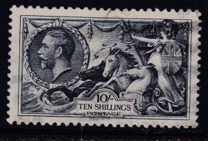 Great Britain 1934 King George V 10sh dark blue  Britannia type of 1913 F/VF