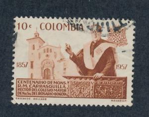   Colombia 1959 Scott 696 used - 10c, Msgr Carrasquilla 