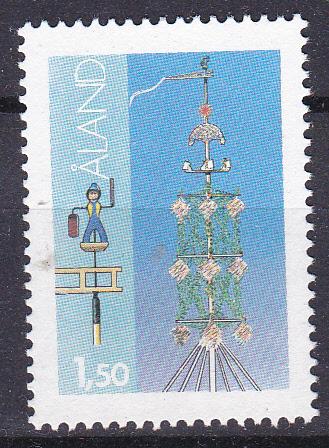 Finland-Aland Isls.    9A MNH 1990 1.50m Midsummer Pole