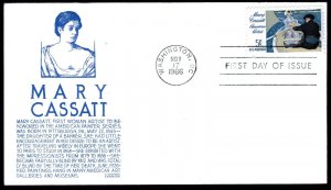1322 5c Mary Cassatt FDC Anderson lt. blue cachet Nov. 17, 1966