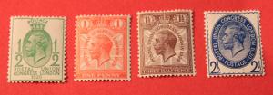 GREAT BRITAIN MINT SET SCOTT # 205 - 208 KING GEORGE V