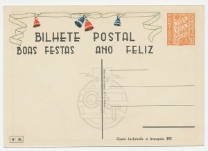 Postal stationery Portugal Christmas eve - Church