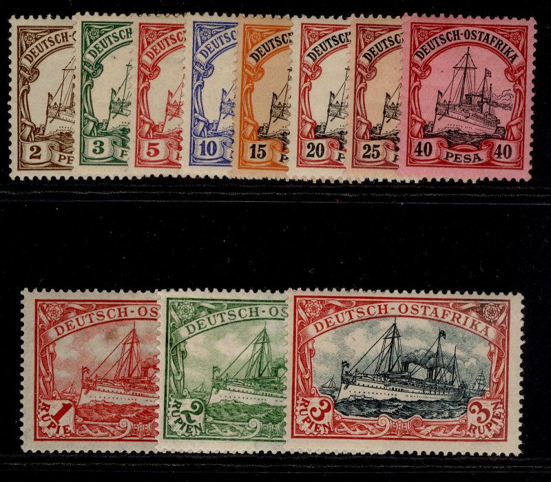 GERMAN EAST AFRICA, 1901 Kaisers yacht set, M MINT.