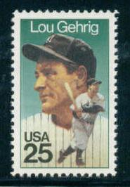 2417 25c Gehrig Fine MNH