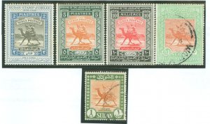 Sudan #95-97/115/159 Unused Single