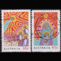 AUSTRALIA 2003 - Scott# 2205-6 Christmas 90-45c Used