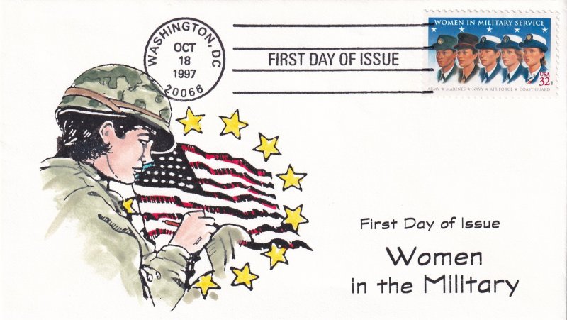 1997, Women in the Military, H/P, Keith Butz 6/12,FDC (E11768)