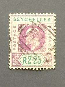 Seychelles #62 (SG 70) F-VF Used. See note. Scott $ 72.50