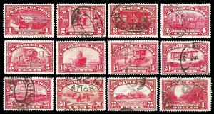 Scott Q1-Q12 1913 1c-$1.00 Parcel Post Complete Set Used VF Cat $183.60 NICE!