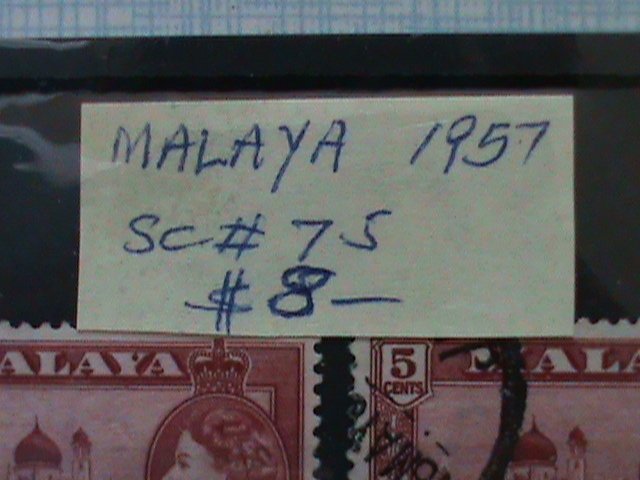​MALAYSIA STAMPS: 1957 SC#75-VERY OLD USED SETS STAMP. VERY RARE